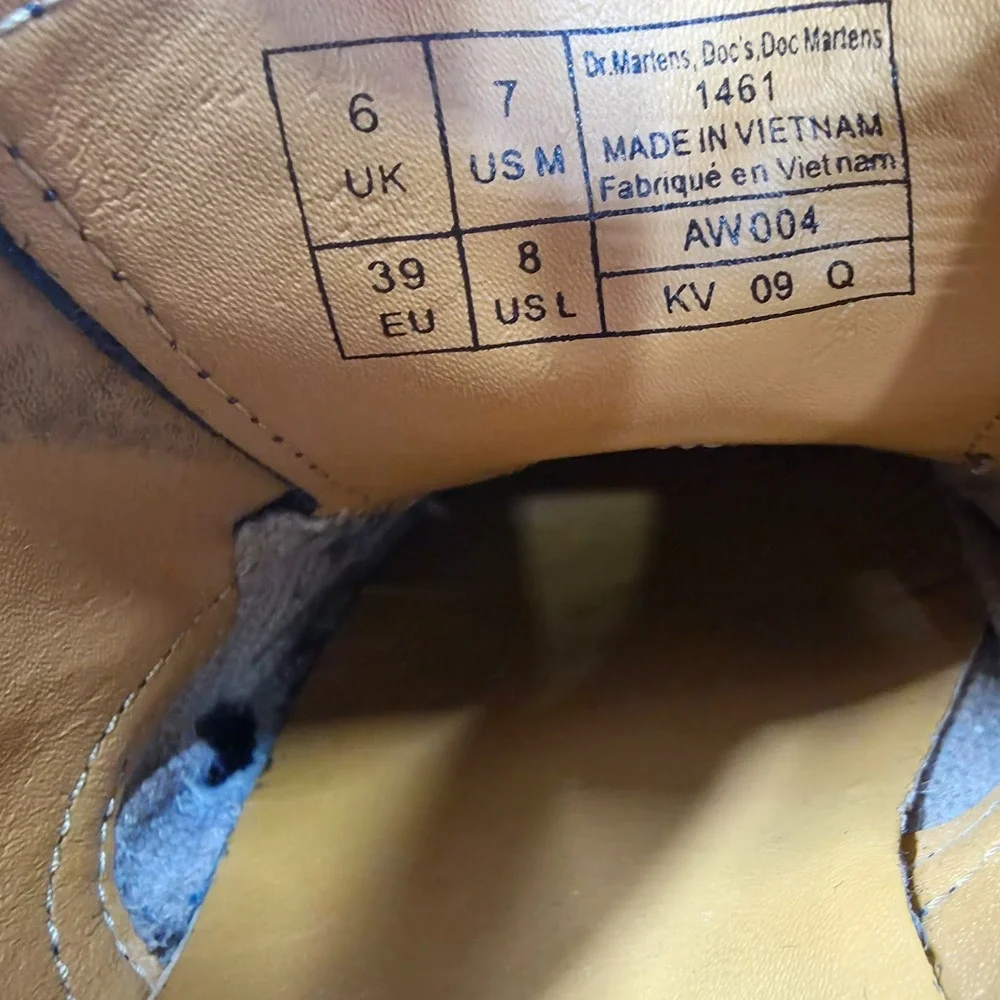 Dr. Martens Derby Shoes Mens 7 M Navy Blue Air Wair Oxford Casual Shoes 1461